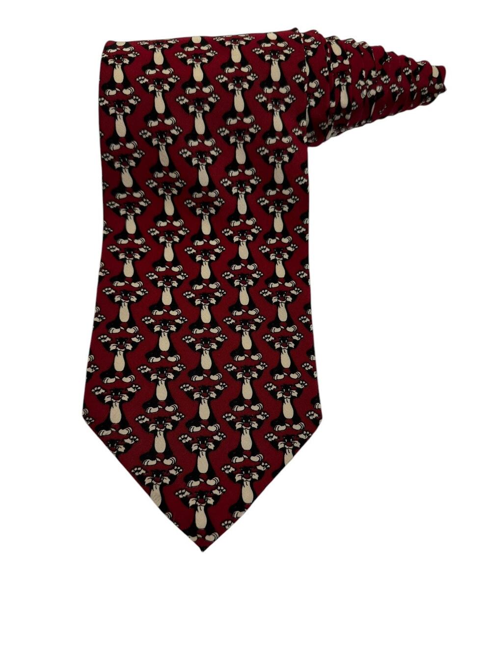 Warner Brothers Looney Tunes Sylvester 1994 Vintage Cartoon Necktie 100% Silk